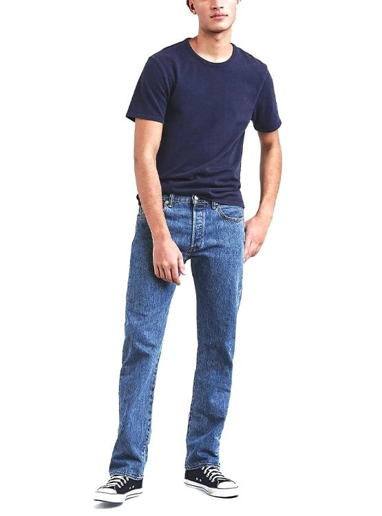 JEAN LARGO ALGODÓN RECTO HOMBRE LEVI'S AZUL 501 ORIGINAL