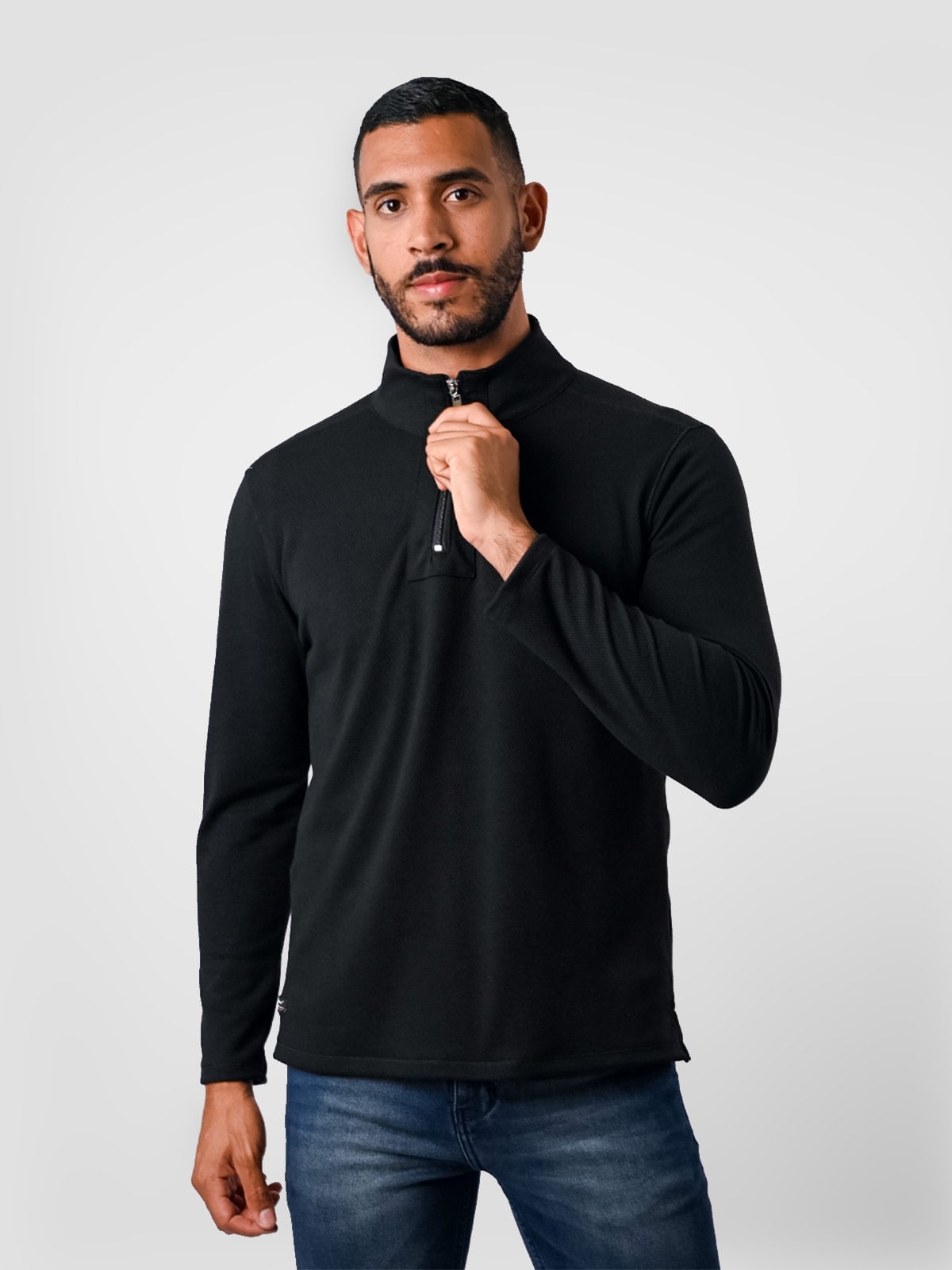POLO MANGA LARGA HOMBRE BLACKOUT SLATER
