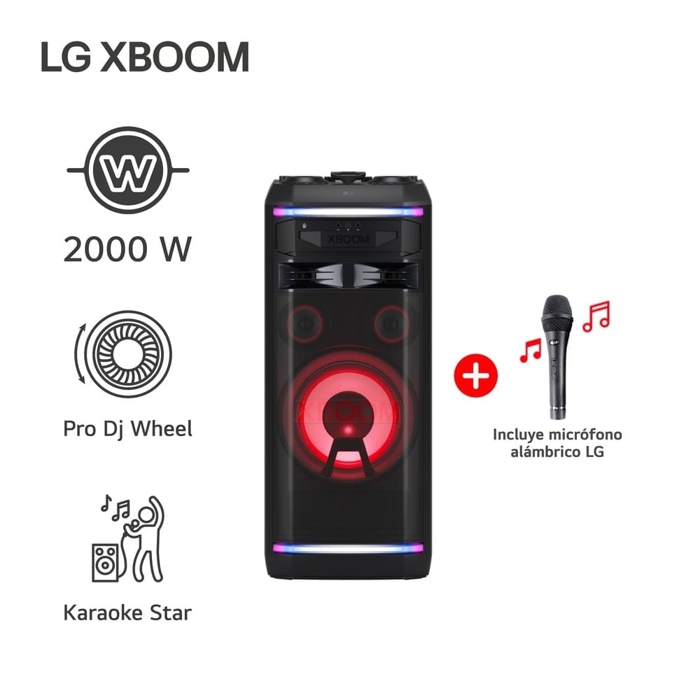 TORRE SONIDO LG XBOOM OK99M BLUETOOTH KARAOKE STAR 2000W