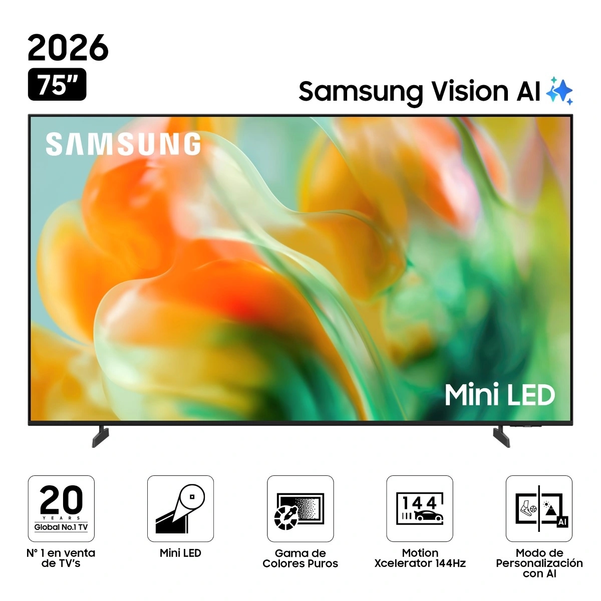 TELEVISOR SMART TV SAMSUNG 4K ACTIVE HDR 75” UN75M80HAGXPE