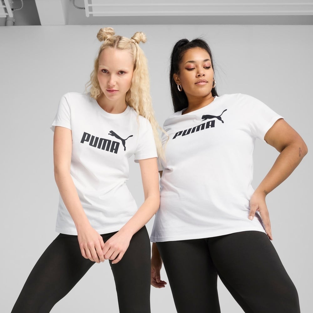 POLO DEPORTIVO MUJER PUMA MANGA CORTA ESSENTIALS N°1 LOGO TEE 682370 02 ALGODÓN BLANCO