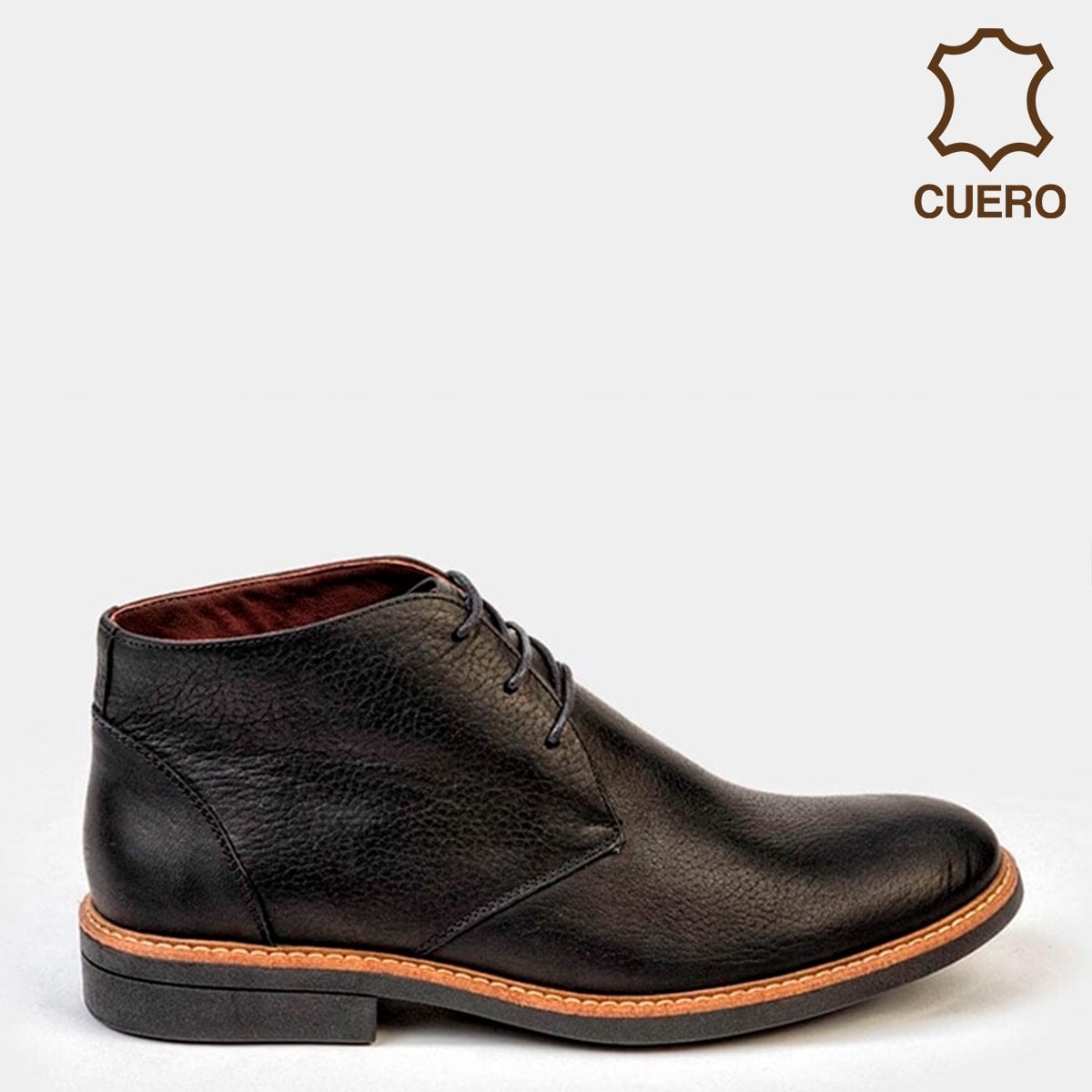 BOTINES HOMBRE DAUSS CUERO NEGRO