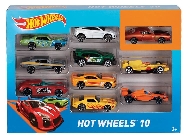 PISTA HOT WHEELS JUGUETE EDRAGON BALLBSC 10-CAR 54886 PACK 10 AUTOS