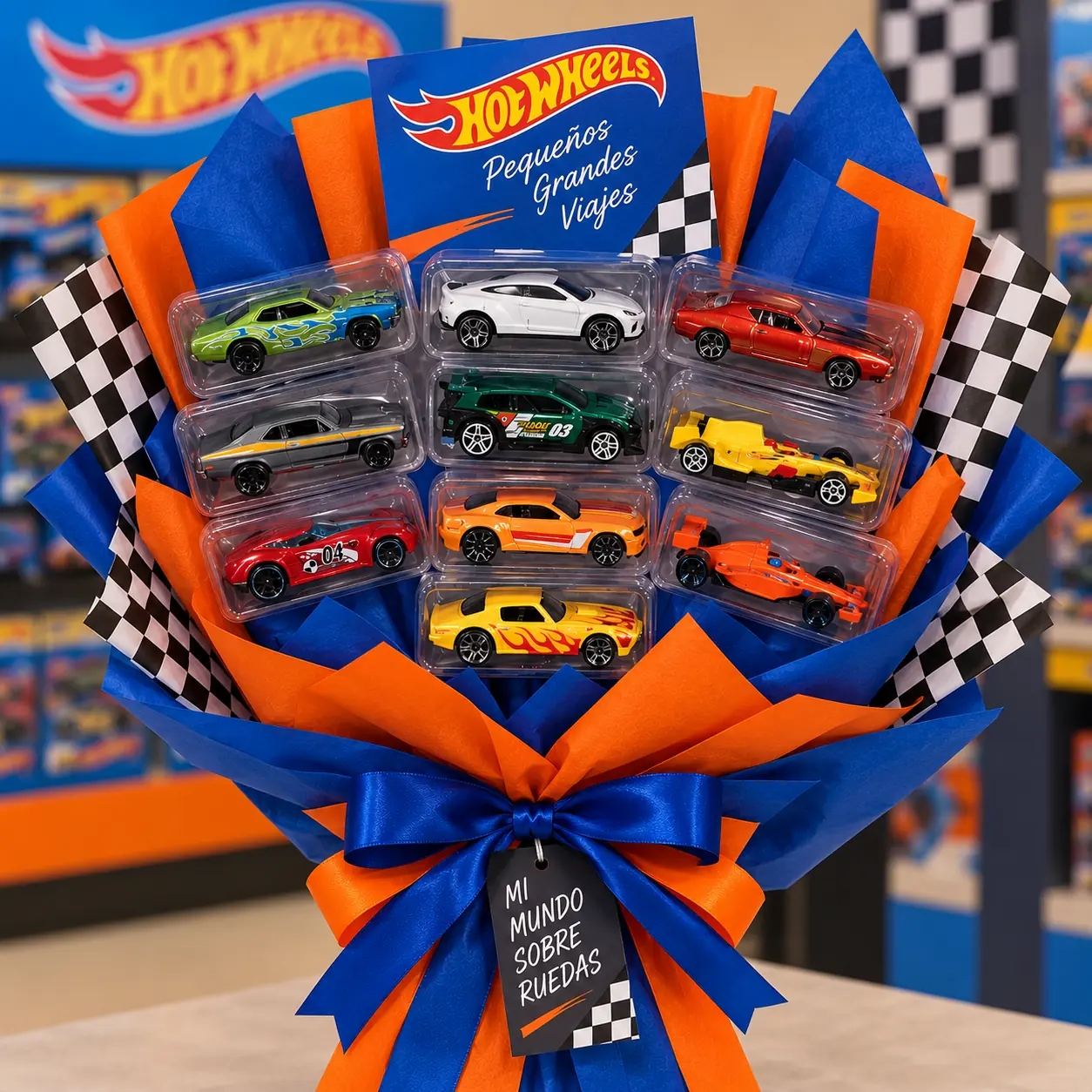 PISTA HOT WHEELS JUGUETE EDRAGON BALLBSC 10-CAR 54886 PACK 10 AUTOS