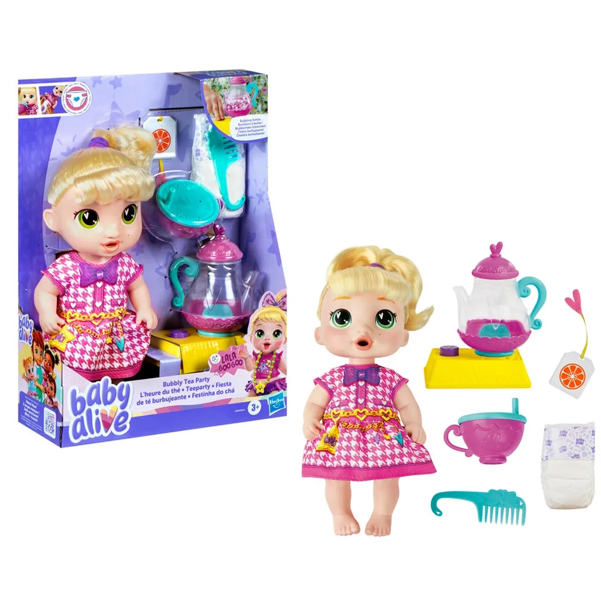 MUÑECA BABY ALIVE FIESTA DE TE BURBUJEANTE LALA GOOGOO
