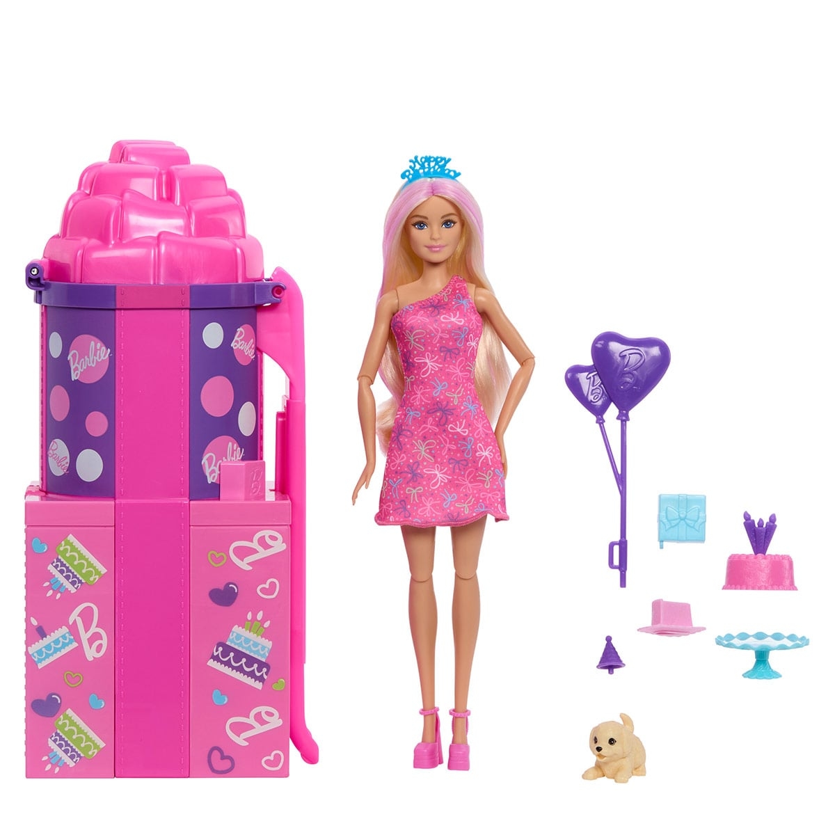MUÑECA BARBIE PARTY UNBOXED RESBALADILLA