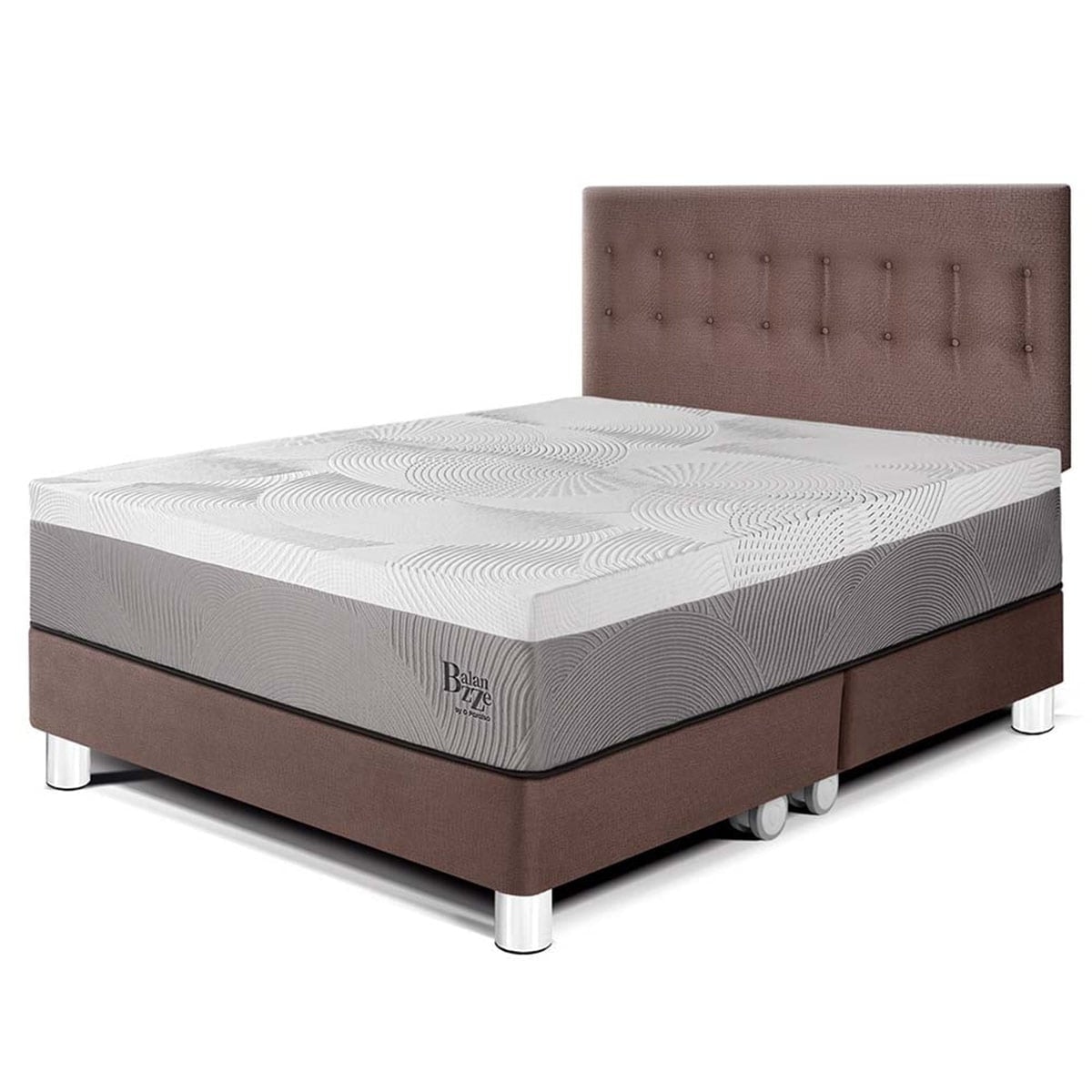 DORMITORIO PARAÍSO BALANZZE KING CHOCOLATE BIPANEL + 2 ALMOHADAS VISCOELÁSTICAS
