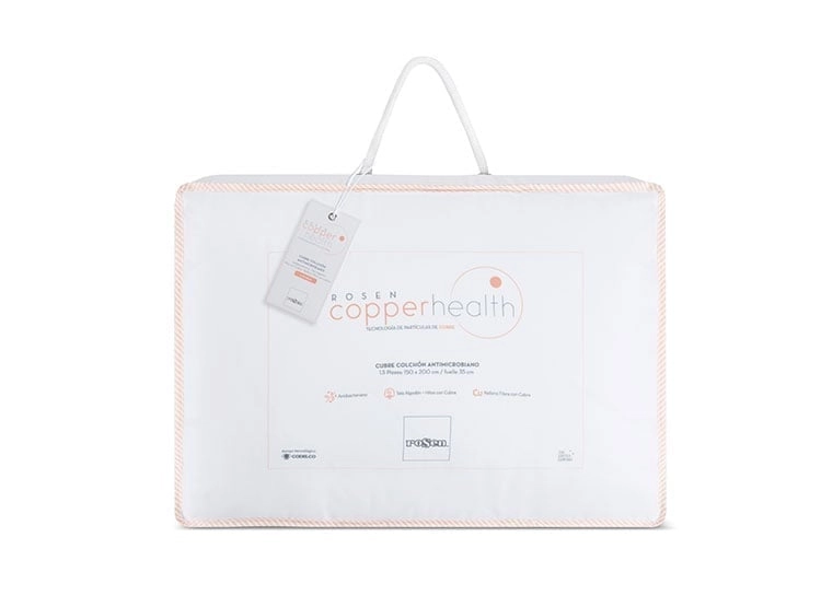 PROTECTOR DE COLCHÓN ROSEN 2 PLAZAS ALGODÓN COPPER HEALTH