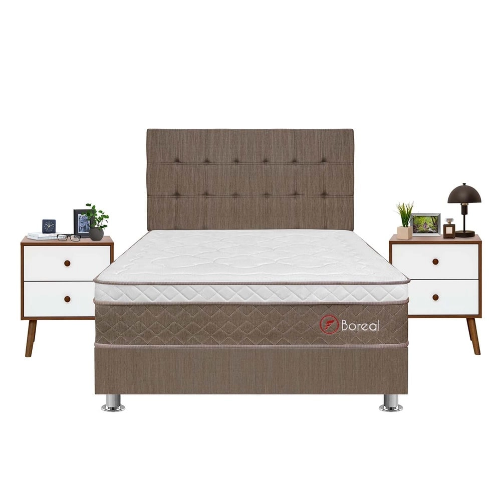 DORMITORIO AMERICANO FORLI BOREAL 2 PLAZAS + VELADOR