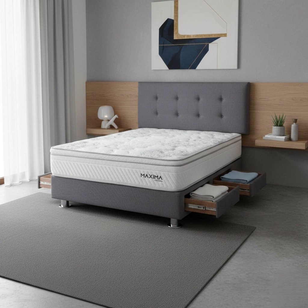 DORMITORIO CON CAJONES EL CISNE MAXIMA QUEEN