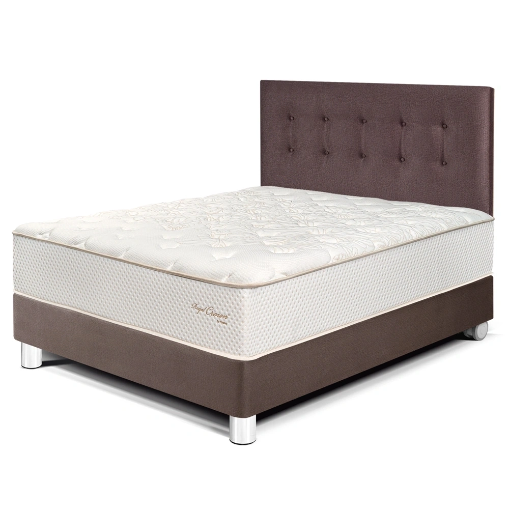 DORMITORIO PARAÍSO ROYAL CROWN 2 PLAZAS CHOCOLATE + 2 ALMOHADAS VISCOELÁSTICAS