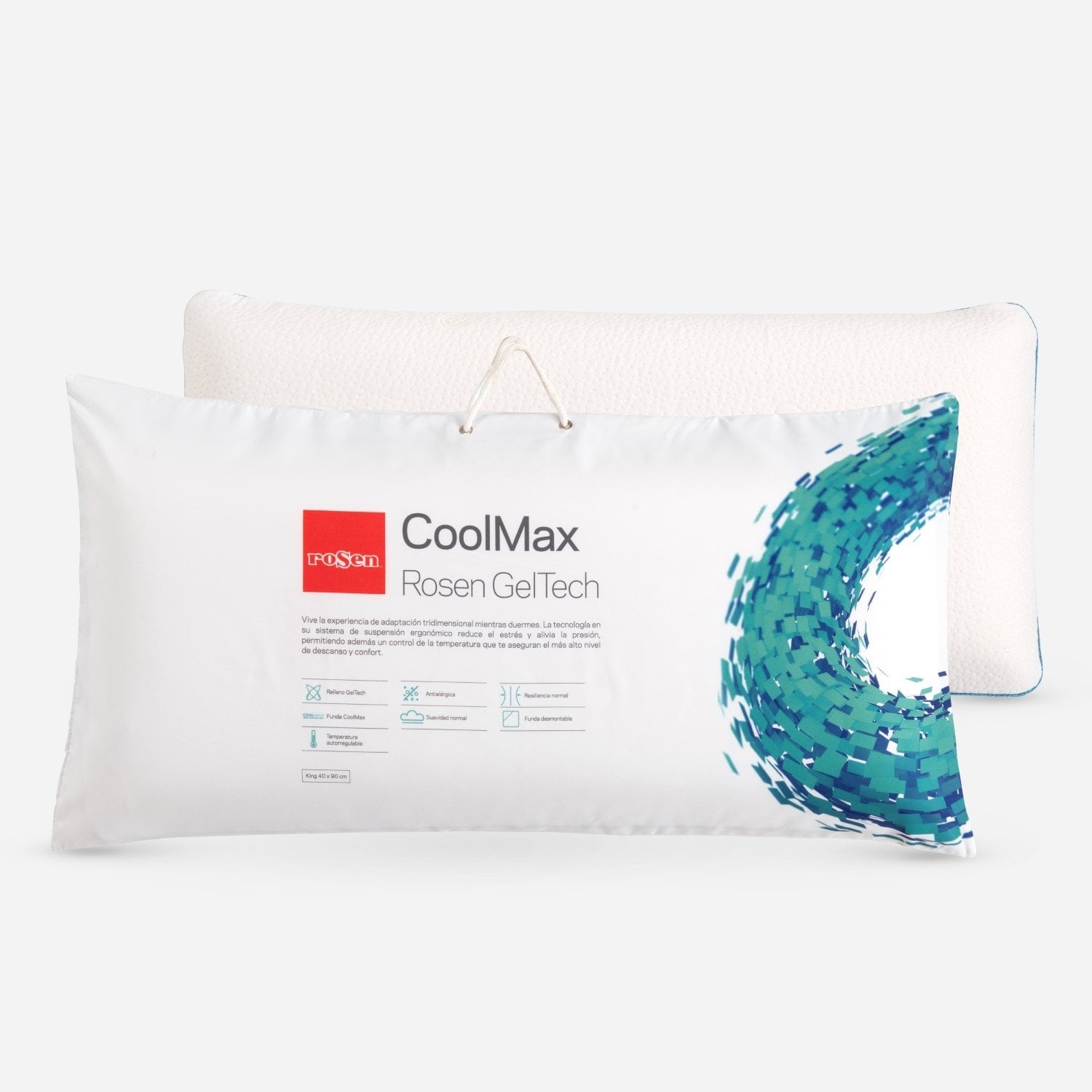 ALMOHADA ROSEN GEL COOLMAX 40X90 CM BLANCO