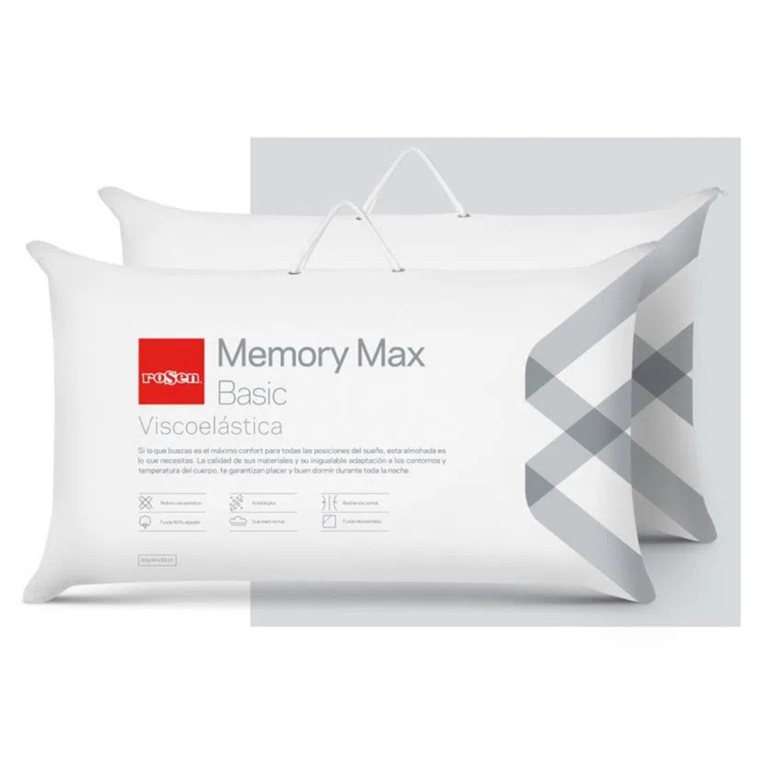 SET ALMOHADA ROSEN MEMORY MAX 80X42 CM BLANCO