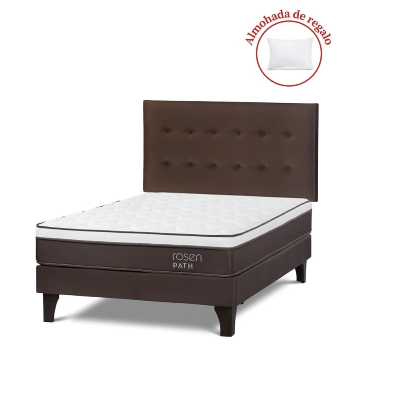 DORMITORIO EUROPEO ROSEN PATH CAFÉ 2 PLAZAS WEST CHOCOLATE + 2 ALMOHADAS