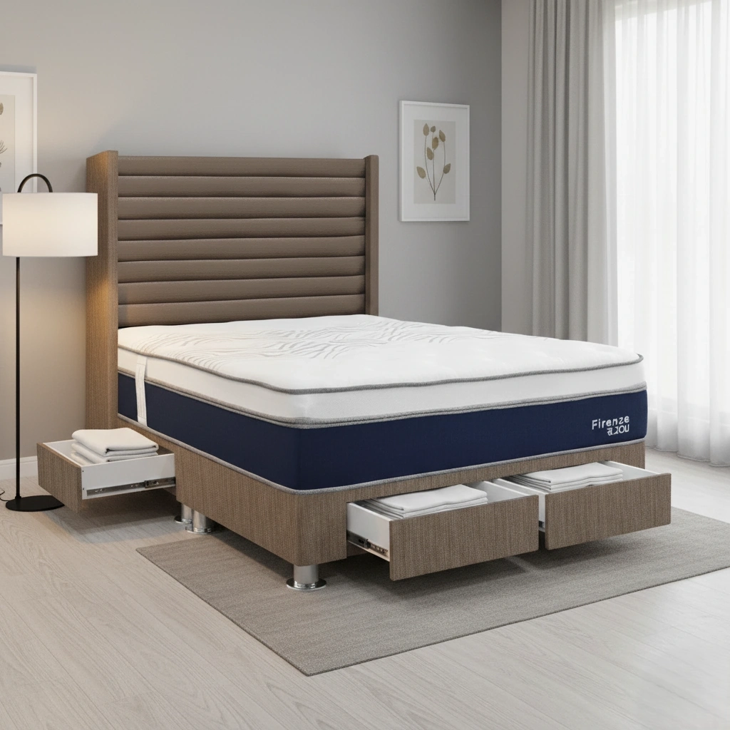 DORMITORIO RIZZOLI FIRENZE KING CON CAJONES MARRON