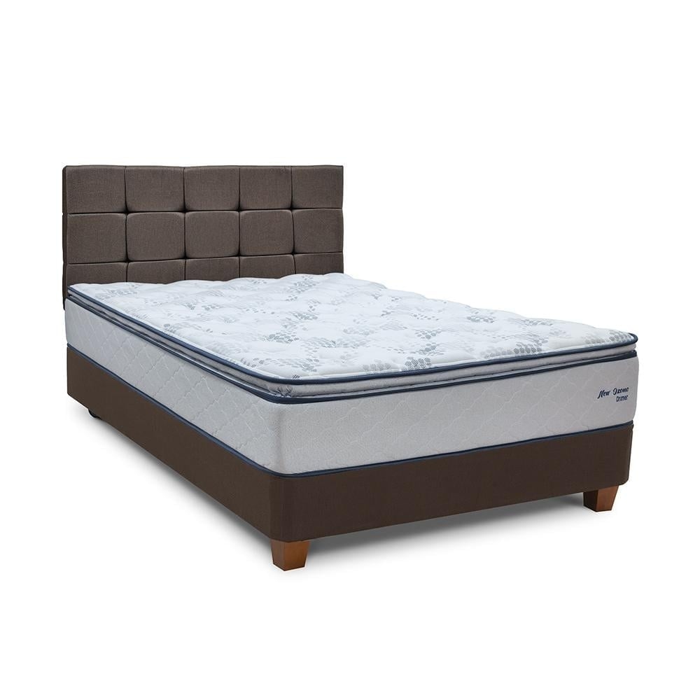 DORMITORIO AMERICANO DRIMER NEW OZONO 2 PLAZAS + BOX TARIMA MARRÓN