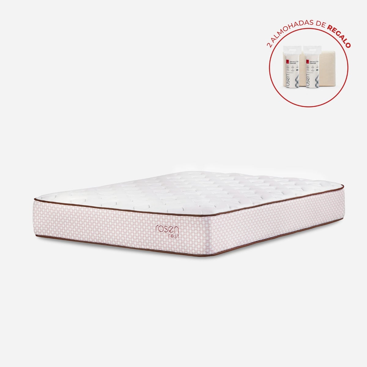 COLCHÓN ROSEN REST KING + 2 ALMOHADAS