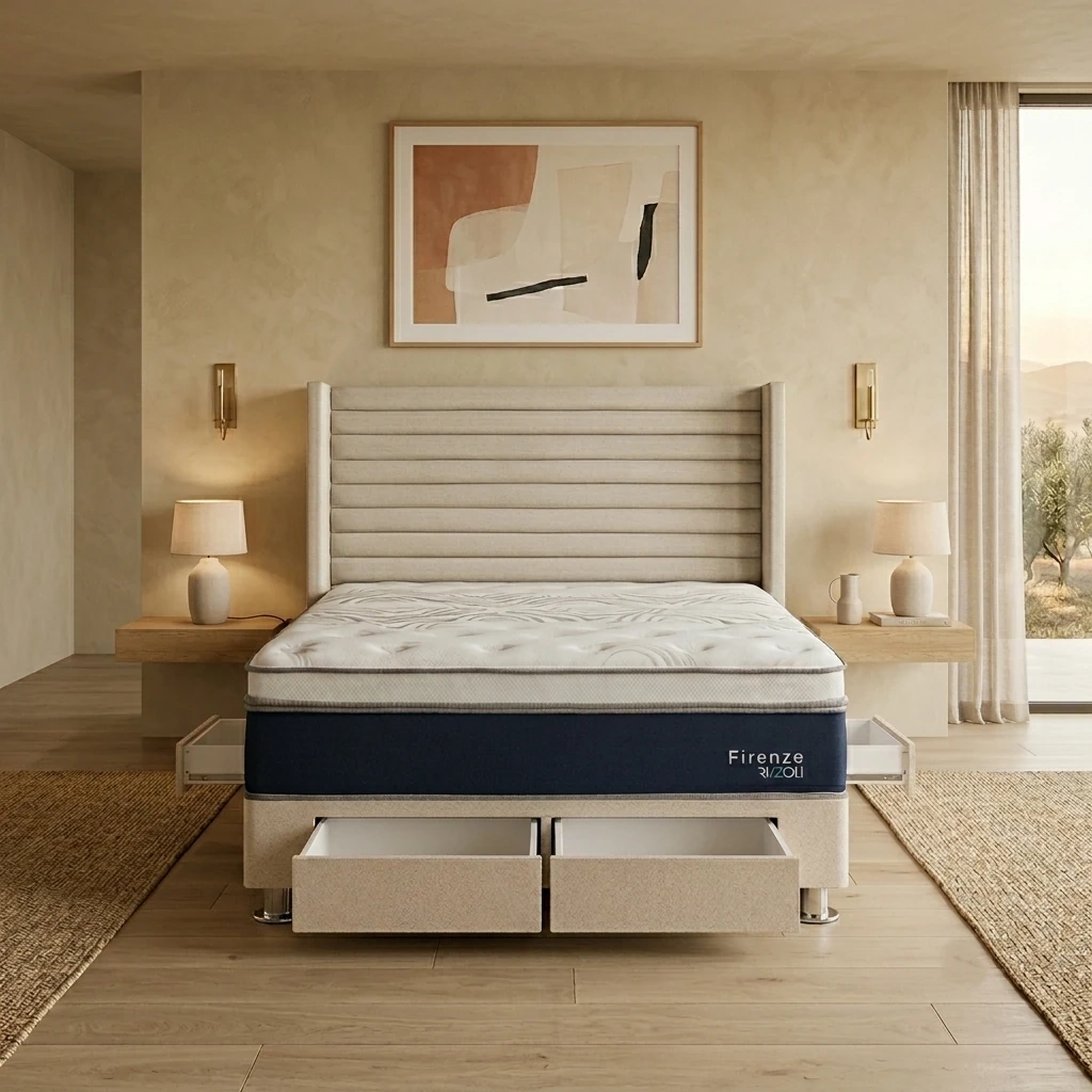 DORMITORIO RIZZOLI FIRENZE QUEEN CON CAJONES BEIGE